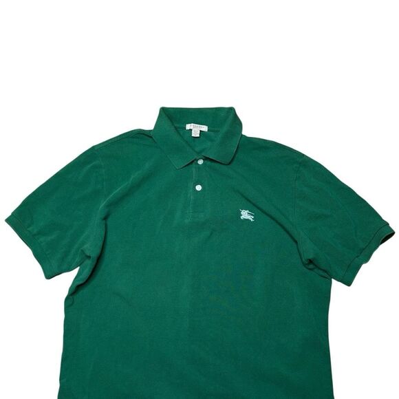 Y2K Burberry Green Polo Shirt Men’s Medium - Picture 3 of 7